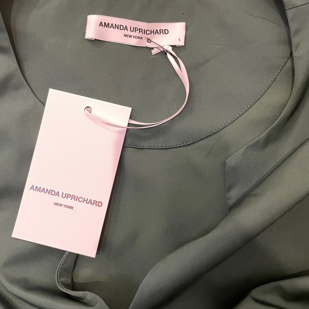 Amanda Uprichard - Dark Green Smock Dress - NWT - Picture 5 of 5